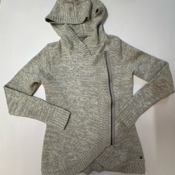 Bench women’s size S soft‎ knit cardigan sweater with front zip with hood, gray - Picture 14 of 14